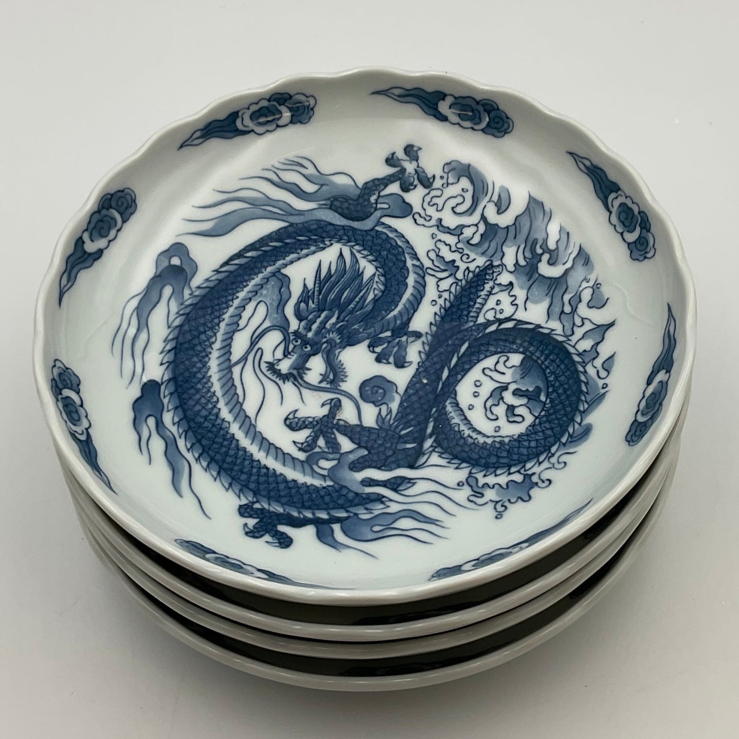 Set of 4- Blue and White Porcelain Decorative Dishes