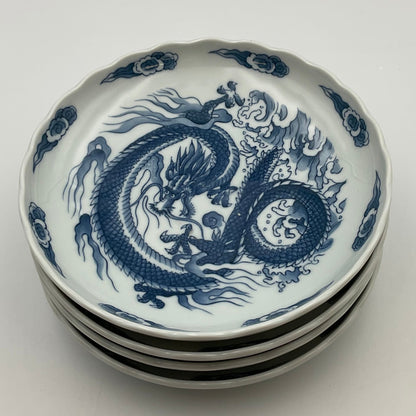 Set of 4- Blue and White Porcelain Decorative Dishes