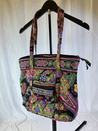 Vera Bradley Symphony in Hue Vibrant Colorful Quilted Large Tote Bag
