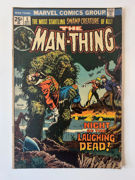 The Man-Thing #5 Night of the Laughing Dead Vintage 1974 Marvel Comics Comic Book