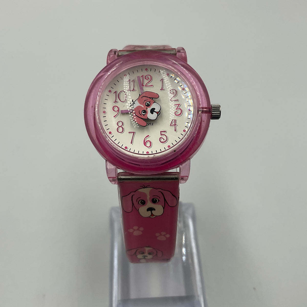 Pink Children’s Quartz Analog Watch cartoon Puppy