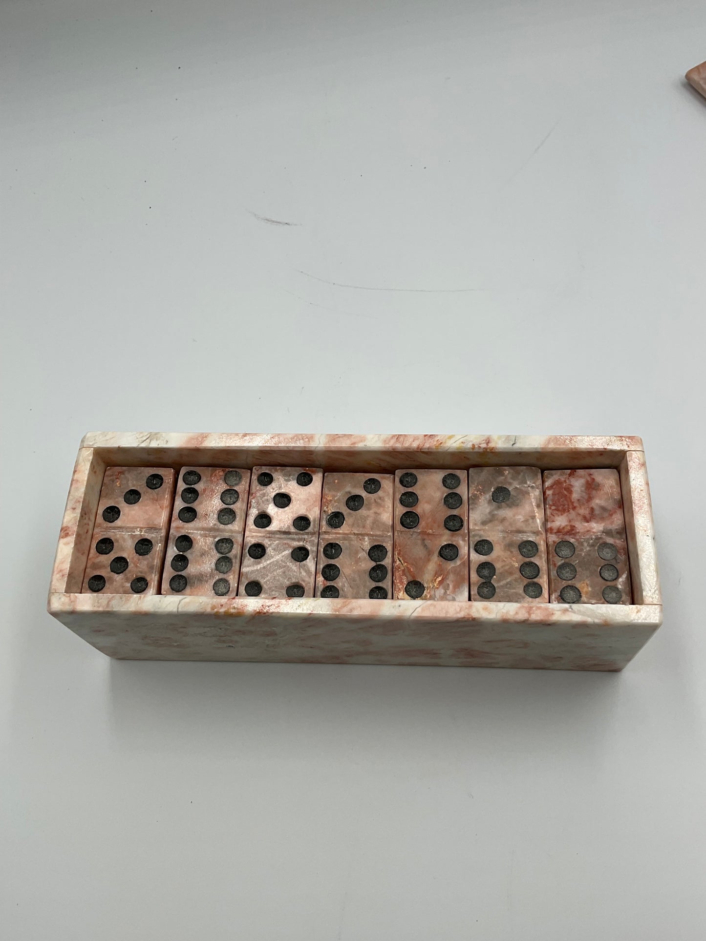 Pink Marble Domino Set