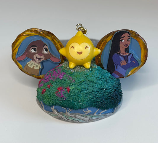 Disney Parks Ornament Collection Wish Star Asha Mouse Ears Hat Christmas Holiday 2024 New with Tags