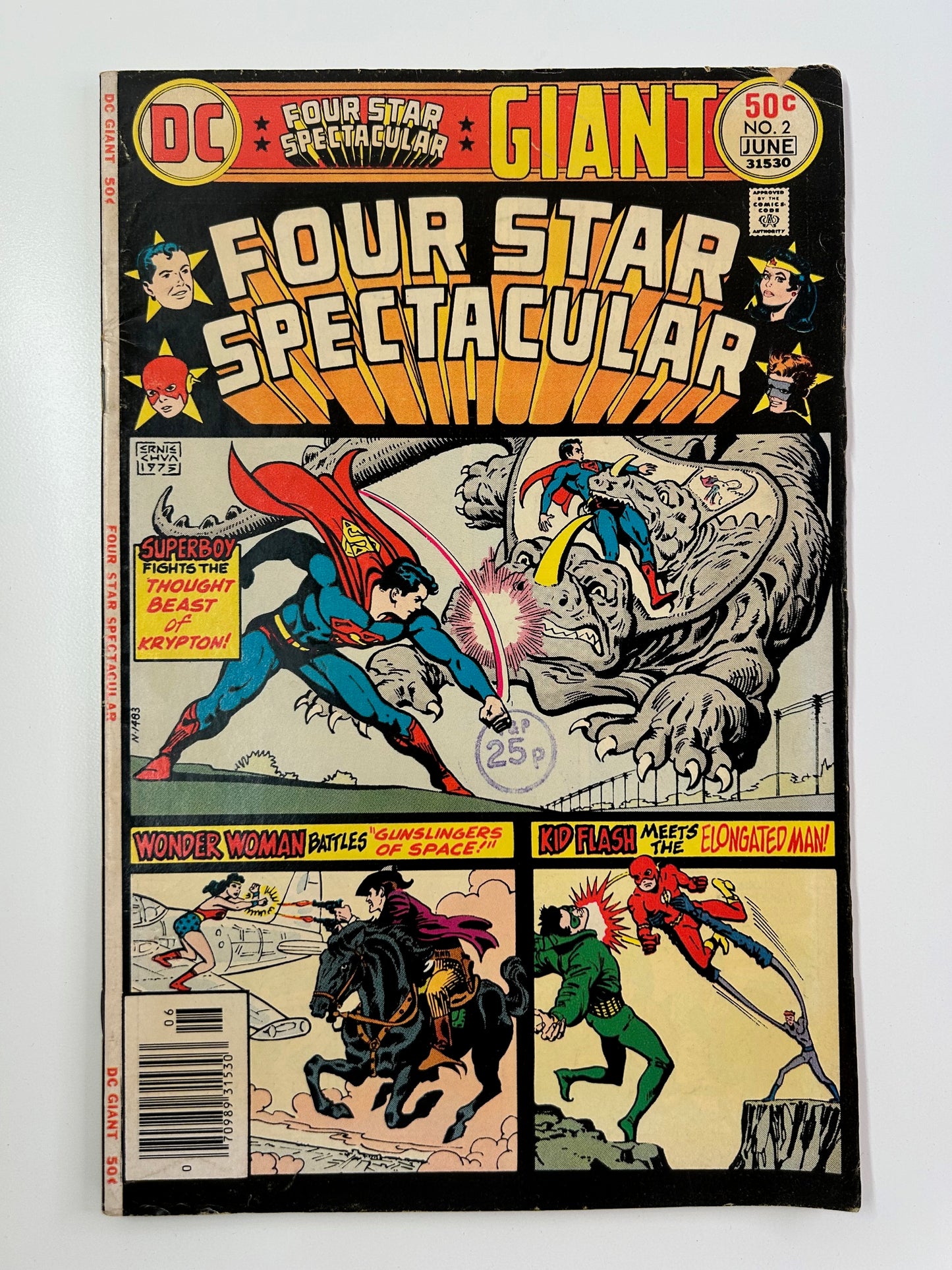 Superboy Wonder Woman Kid Flash Four Star Spectacular #2 Vintage 1976 DC Comic Book
