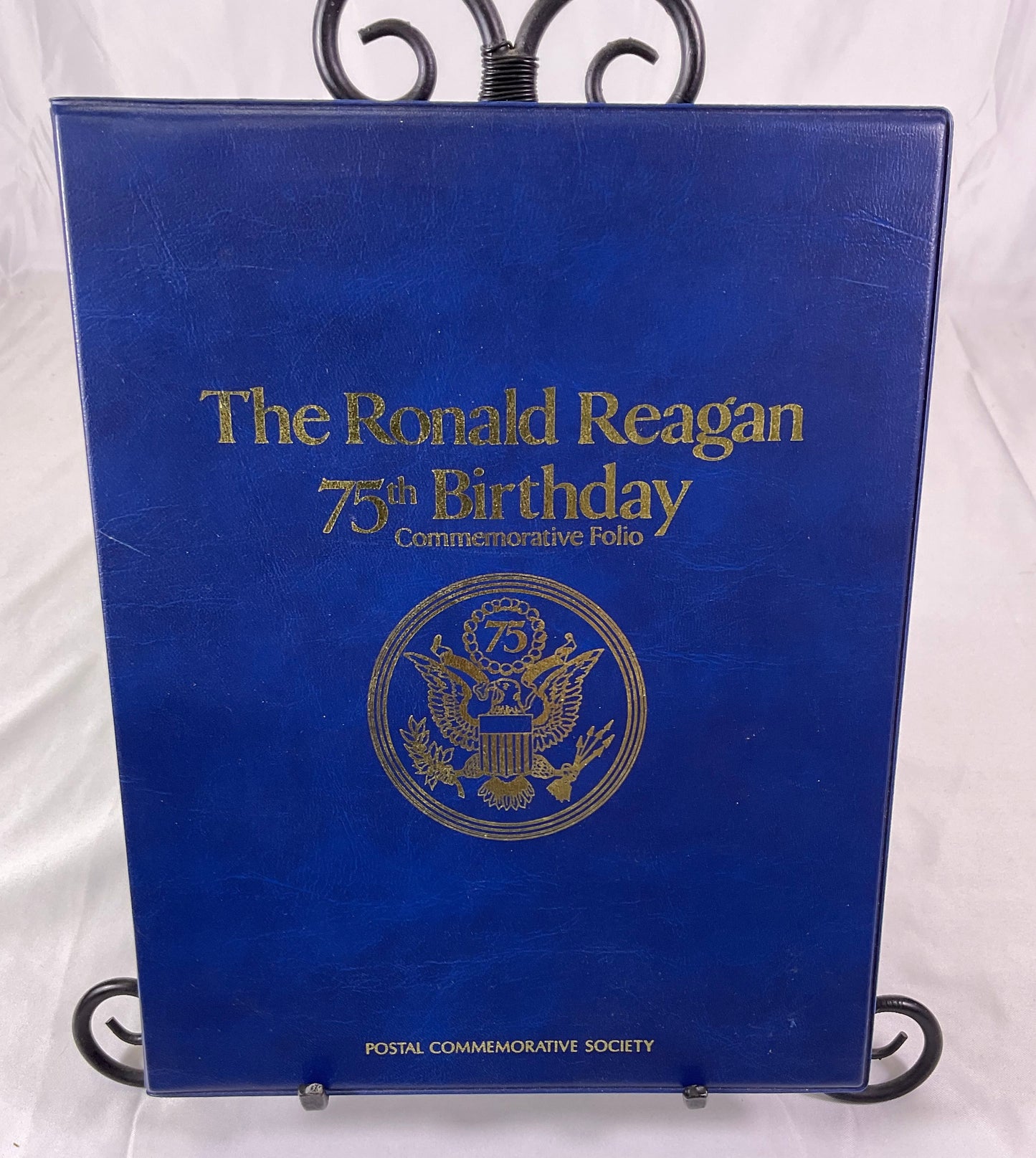 Ronald Reagan 75th Birthday Postal Commemorative Society Stamps and Portrait