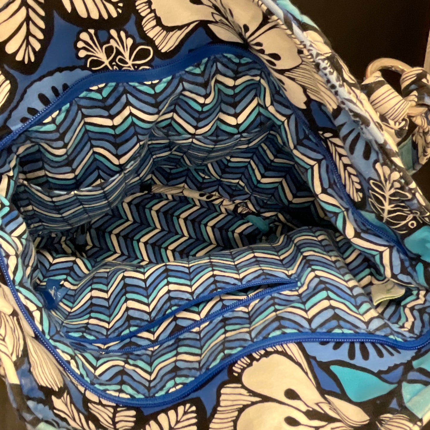 Vera Bradley Glenda Blue Bayou Quilted Tote Bag