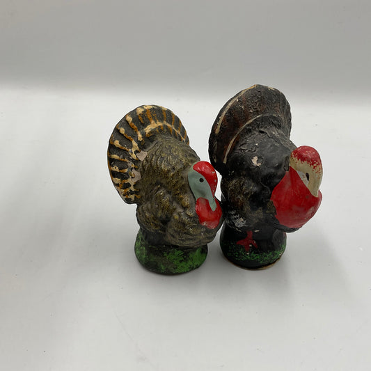 Vintage Paper Mache or Composition Turkeys