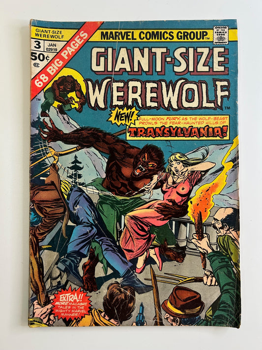 Giant-Size Werewolf #3 Transylvania Vintage 1975 Marvel Group Comic Book