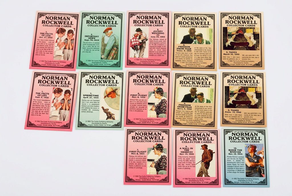 Lot 13 Vintage Norman Rockwell Promotional Cards Facts of Life 1993