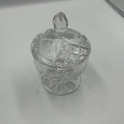Chardoney Crystal Etched Compote Candy Jar
