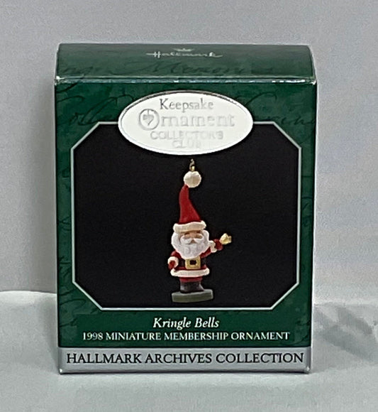 1998 Hallmark Keepsake Collectors Club Ornament "Kringle Bells" w/Box