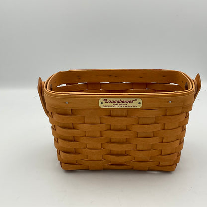 Longaberger Small Rectangle Wooden Basket