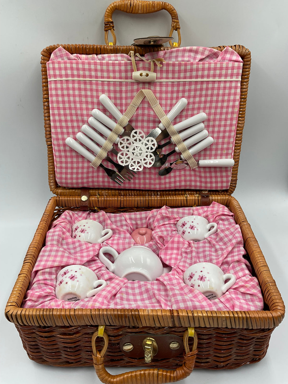 Schylling Butterfly Tea Set Basket