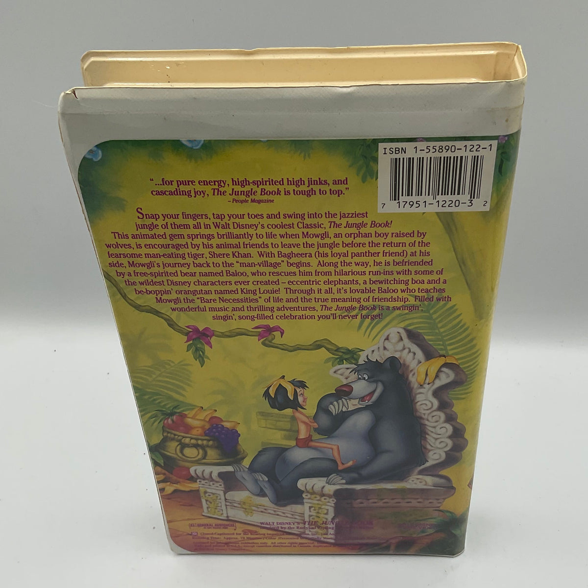 Walt Disney’s Classic The Jungle Book Vintage VHS Video Tape Movie in Original Box Untested