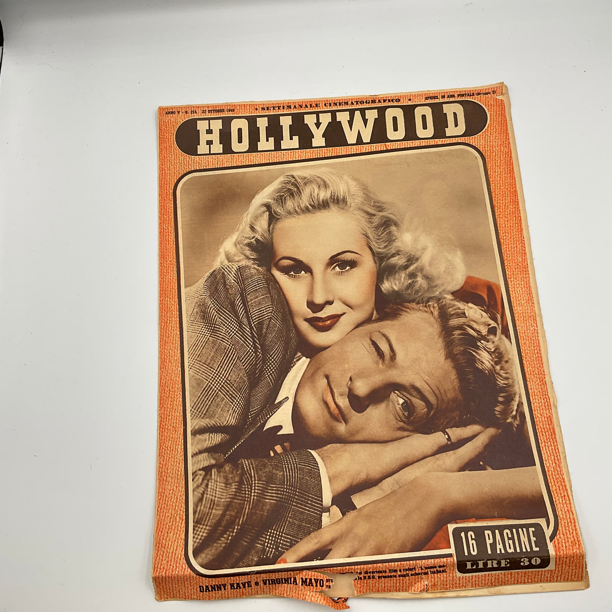 Vintage Italian Film Magazine Hollywood Dated June 23,1949