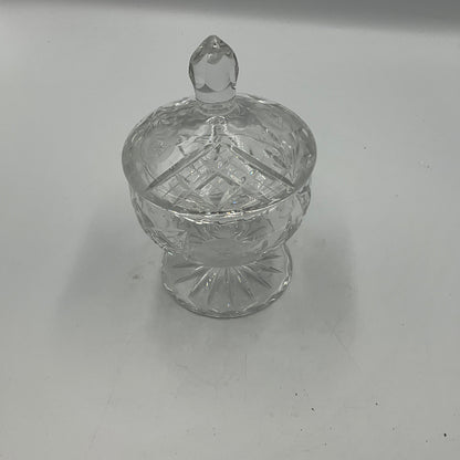 Chardoney Crystal Etched Compote Candy Jar
