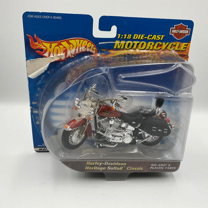 Hot Wheels Harley Davidson 1:18 Die-Cast Model Heritage Softail Classic New