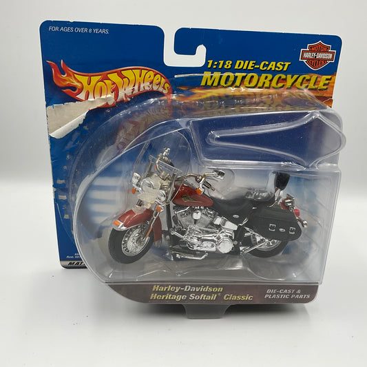 Hot Wheels Harley Davidson 1:18 Die-Cast Model Heritage Softail Classic New