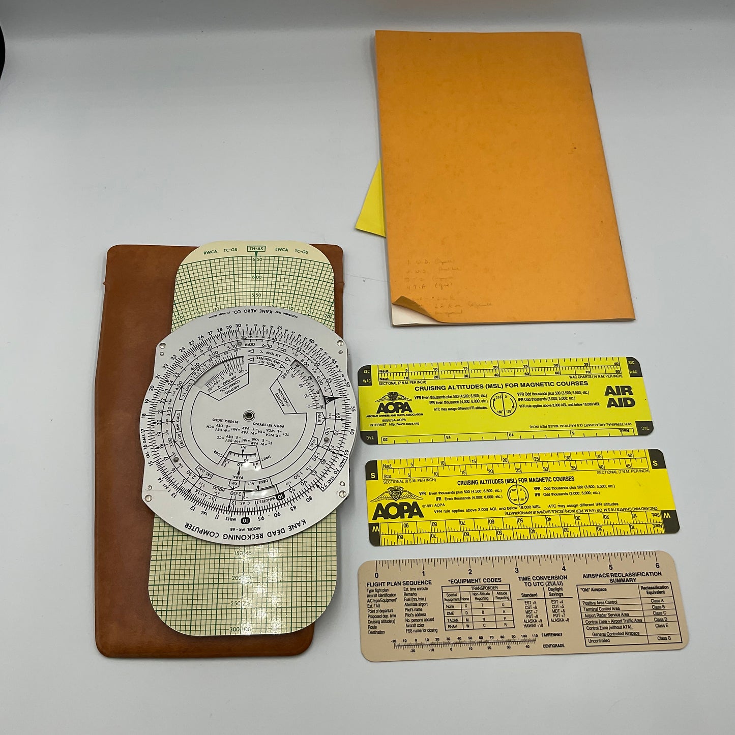 Kane MK-6 Dead Reckoning Computer Flight Plotter Set with Box and Manual