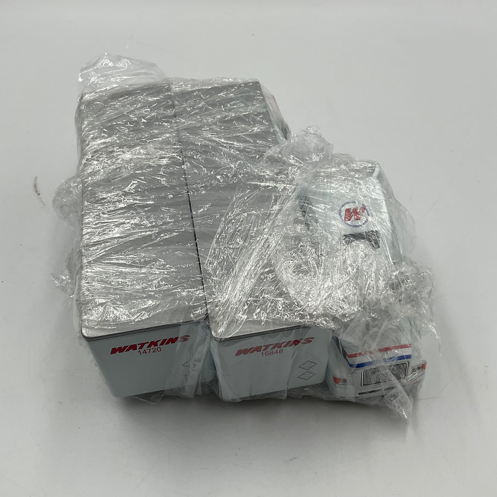 PEM Watkins Motor Lines Volvo Sleeper Cab Double Pup Trailers 1:64 Hartoy
