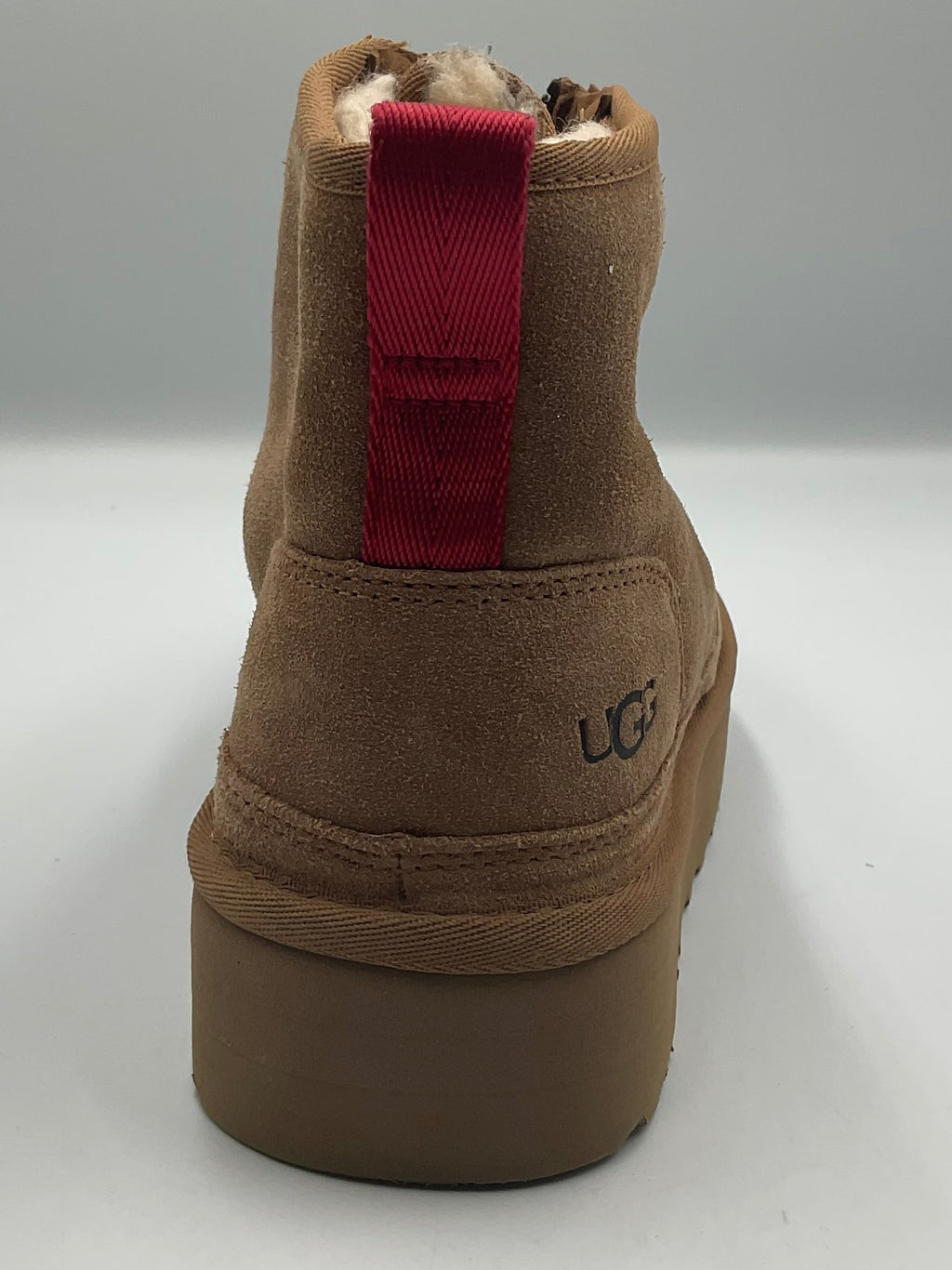 UGG Women's (size 6) Neumel Platform Zip Chestnut Suede Boots