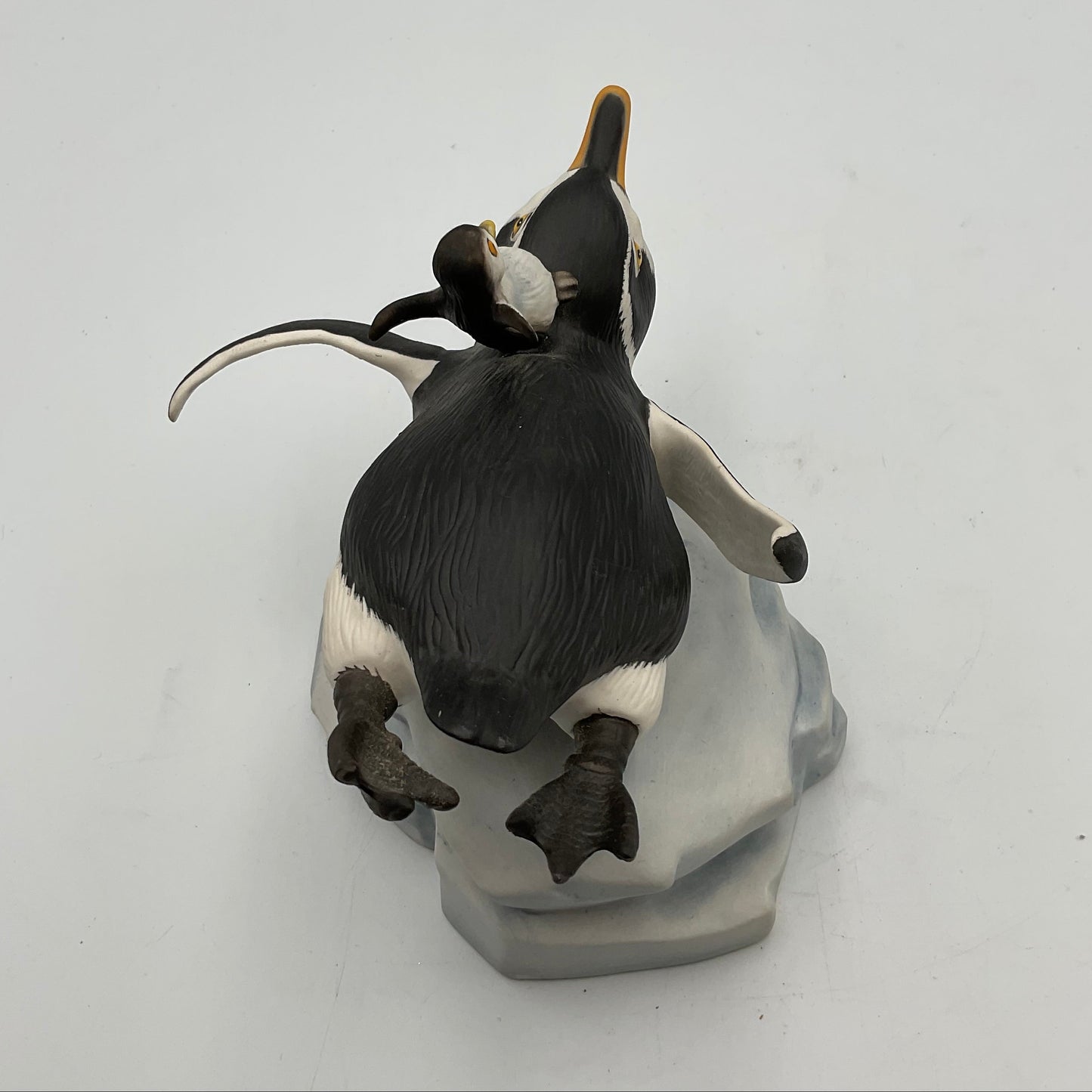 "Whee!" Vintage 1989 Franklin Mint Hand Painted Porcelain Penguins