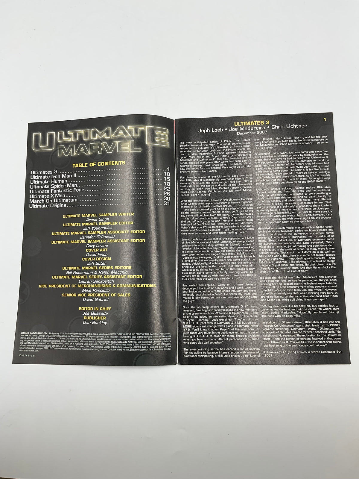 Magazines title:%20Marvel%20Ultimate%20Marvel%20Sampler%20Promotional%20Preview%20Comic%20Guide