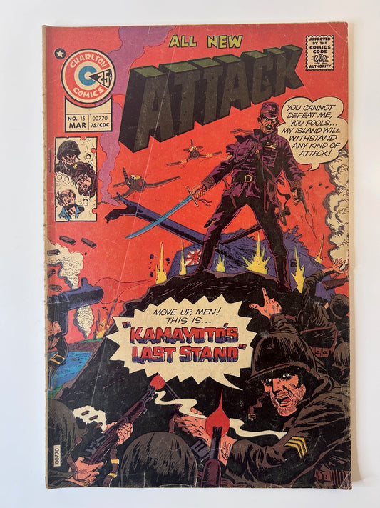 Charlton Comics All New ATTACK Vol 4 No 15 Vintage March 1975 Comic Book