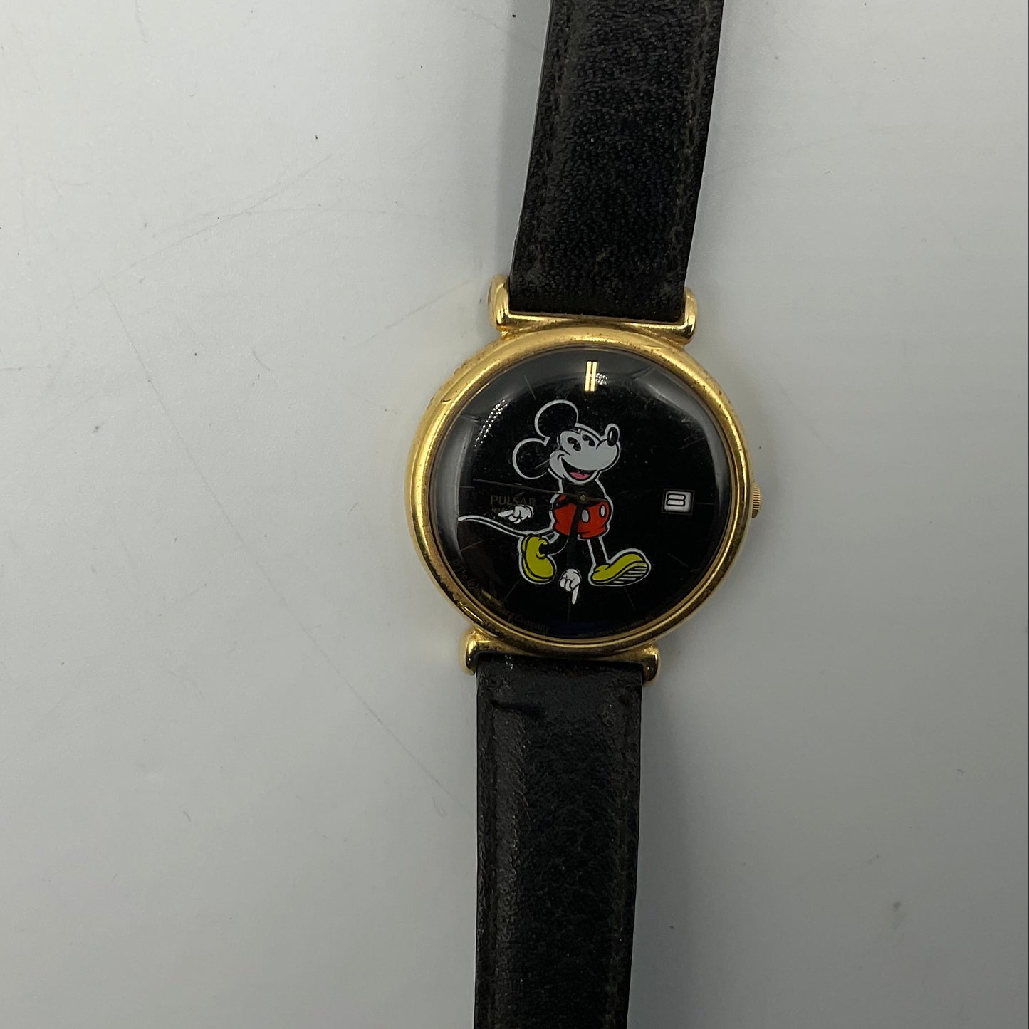 Disney Vintage Mickey Mouse Pulsar Analog Quartz Watch