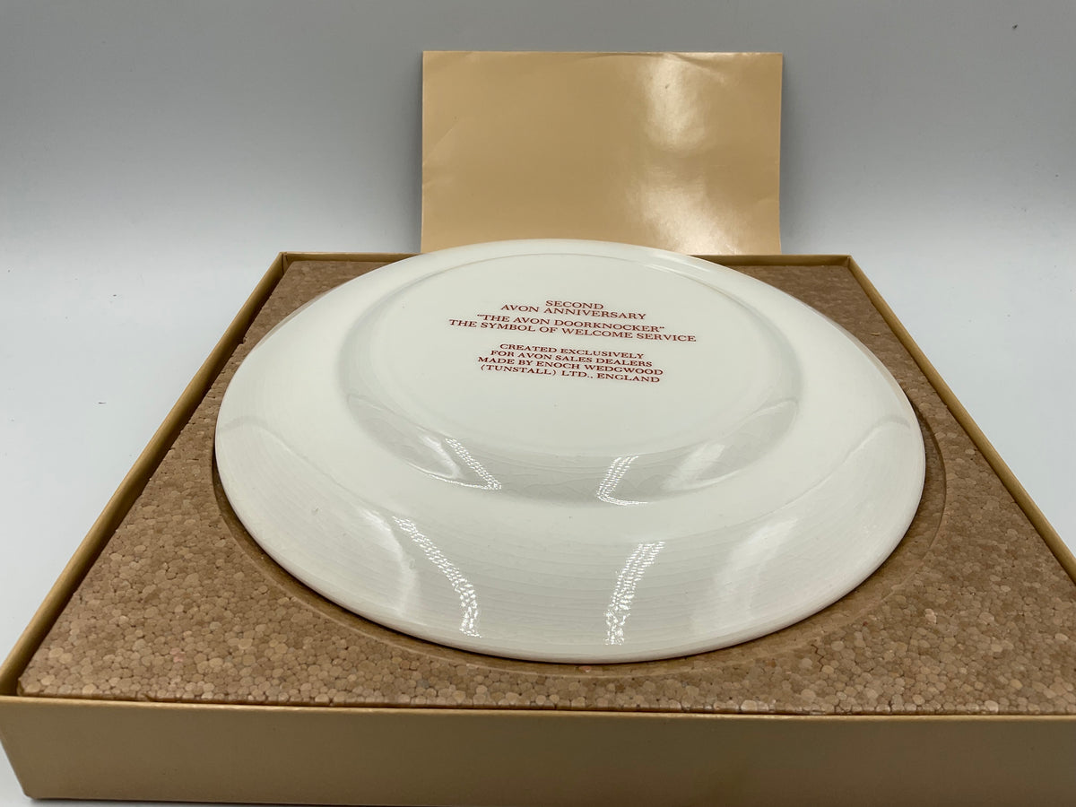 Avon Anniversary Collector's Plate Doorknocker Second Anniversary
