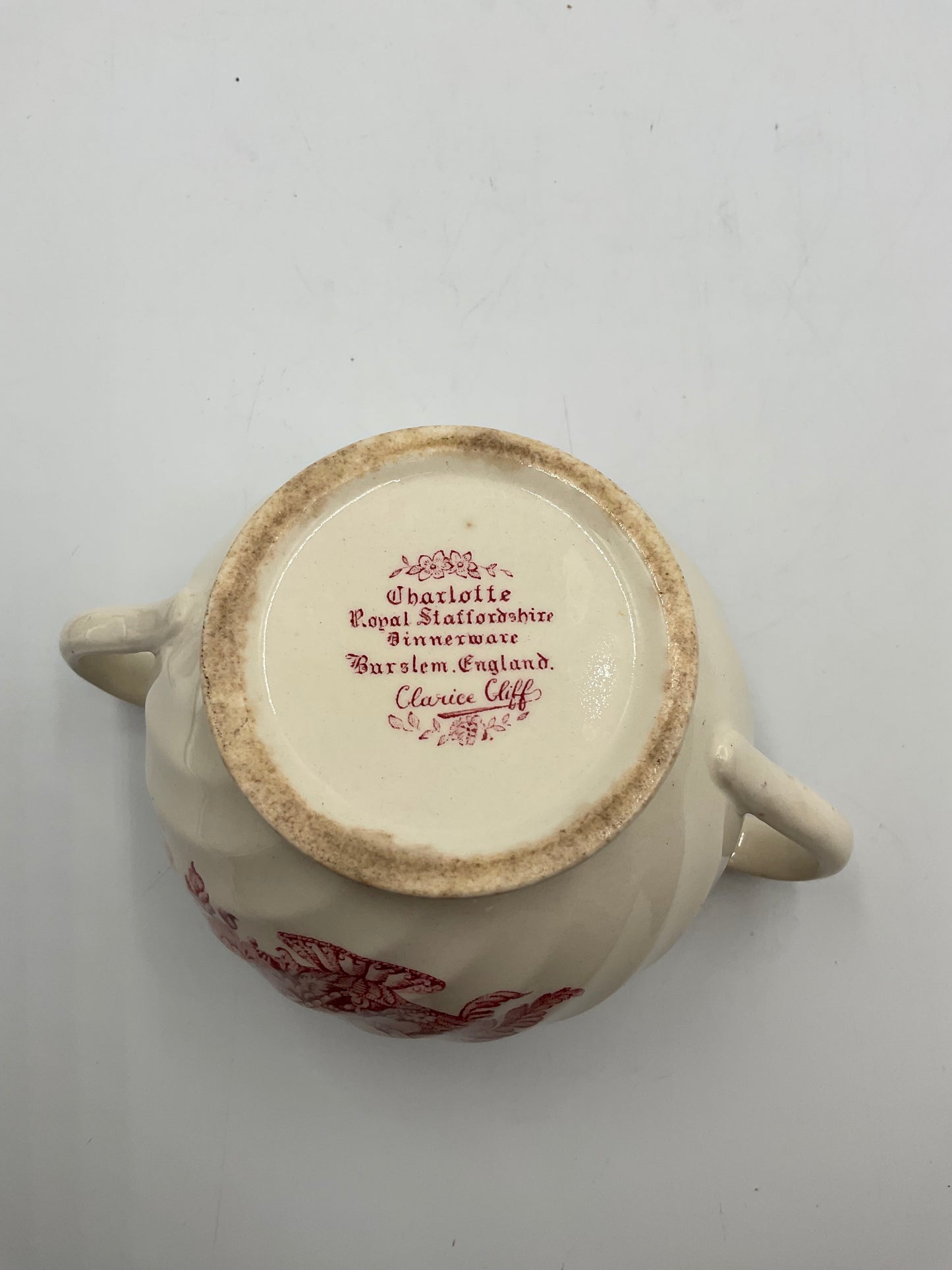 Royal Staffordshire Charlotte Pink Flower Sugar Bowl Made in England