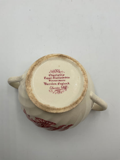 Royal Staffordshire Charlotte Pink Flower Sugar Bowl Made in England