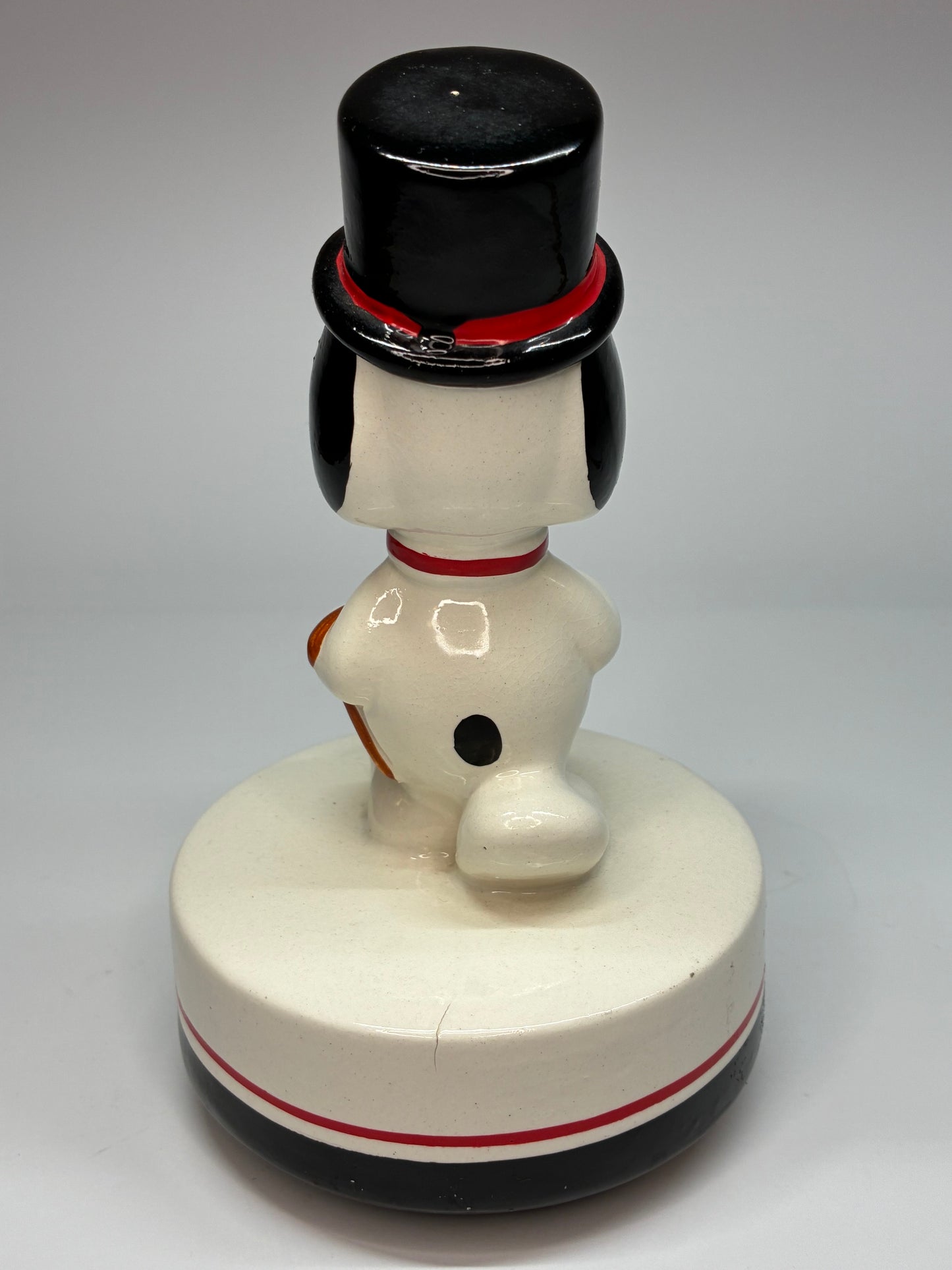 Snoopy Vintage 1958 Wind-Up Ceramic Musical Figurine Music Box Excellent Working Condition