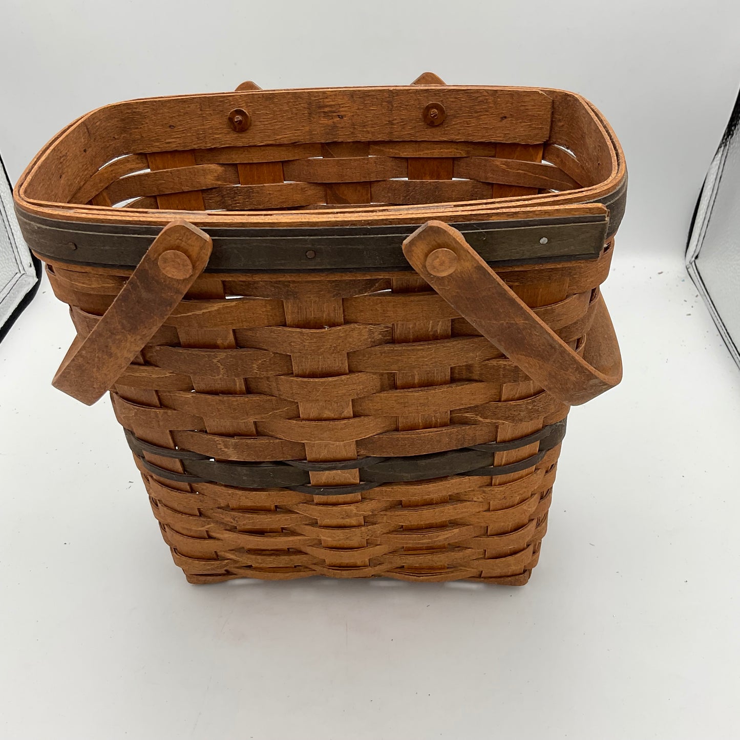 Longaberger Tall Rectangle Wooden Basket