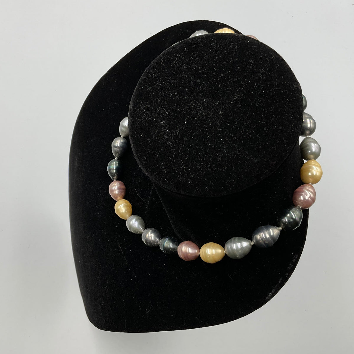 Multi Colored Egg Shape Bead Necklace