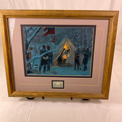 Mort Kunstler Picture Strategy in the Snow Robert E. Lee Andrew Jackson Stamp