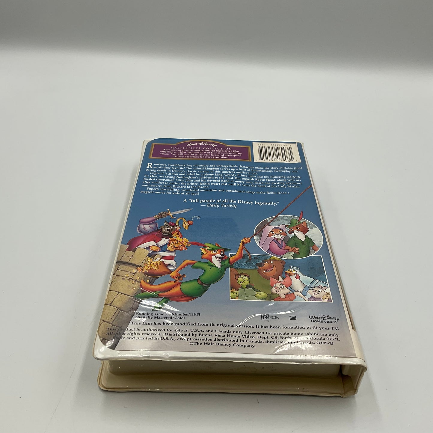 Walt Disney Masterpiece Collection Robin Hood Vintage VHS
