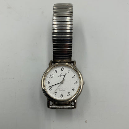 Speidel Men's Classic Vintage Silver Tone Stretch Band Watch