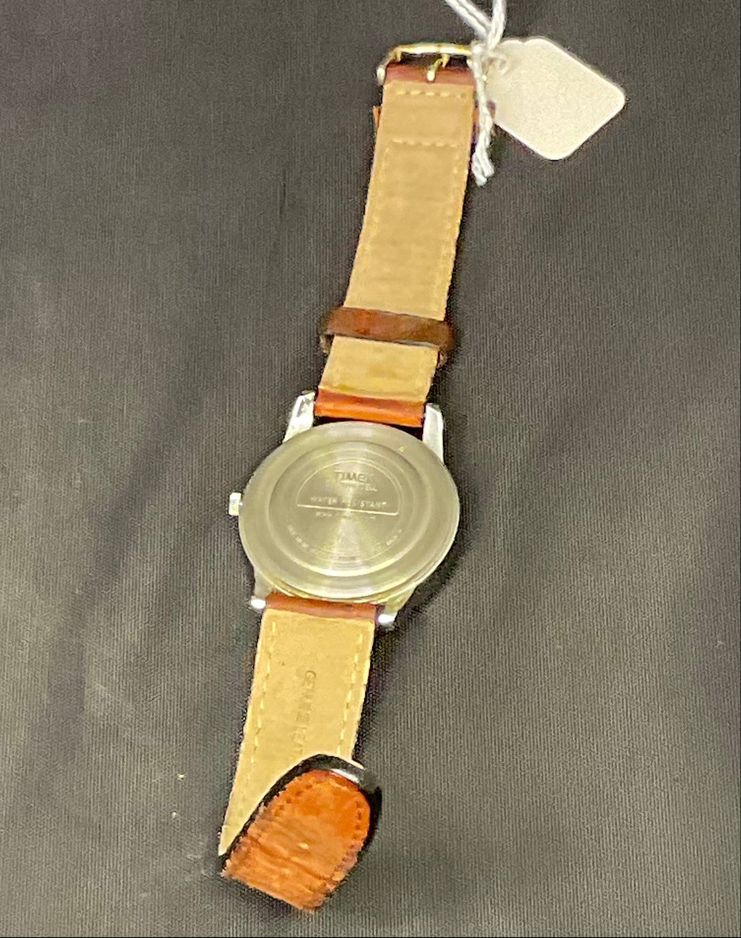 Timex Easy Reader Indiglo Quartz Watch White Dial Tan Leather Strap