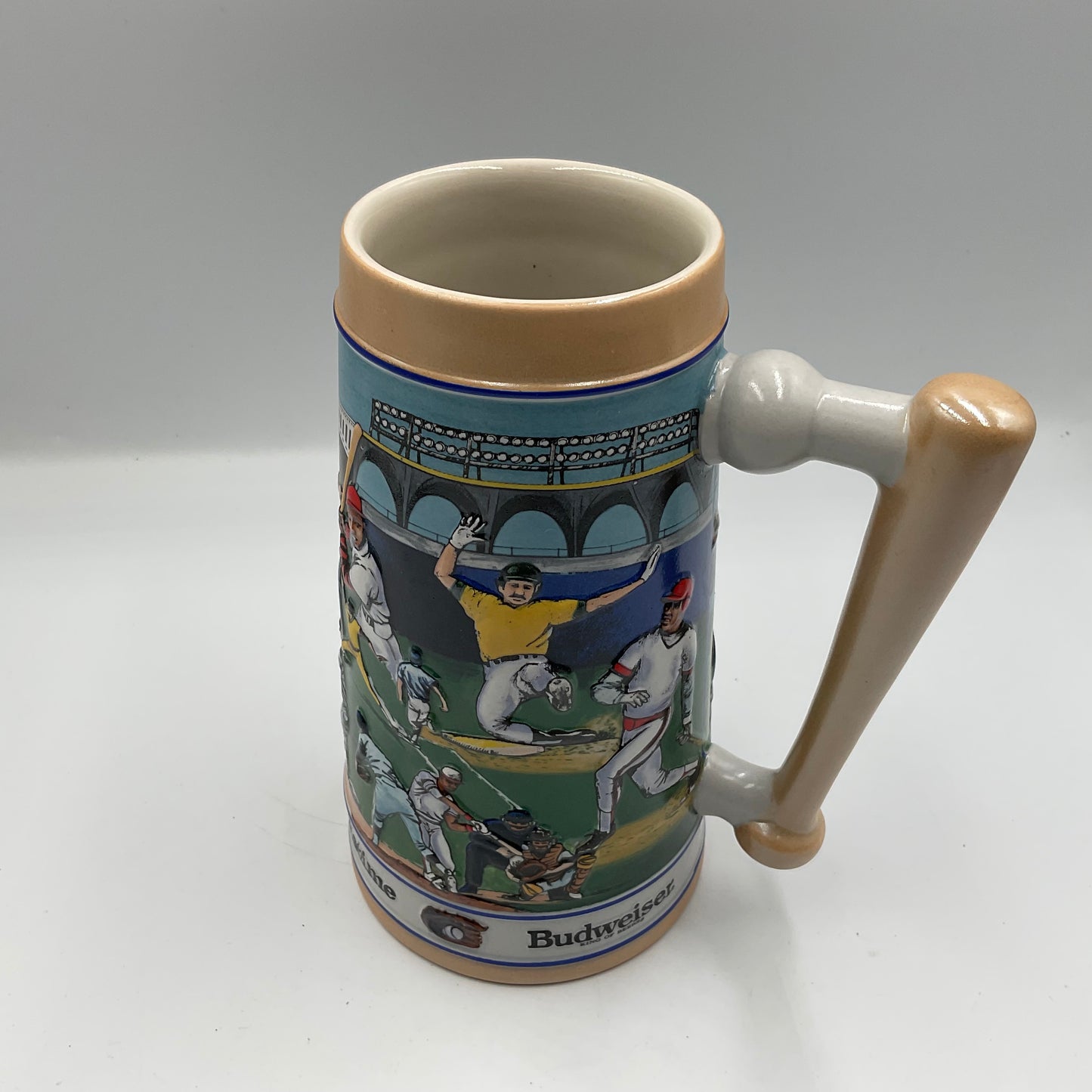 1990 Budweiser Sports Series Baseball Stein with Box Ceramarte Brazil