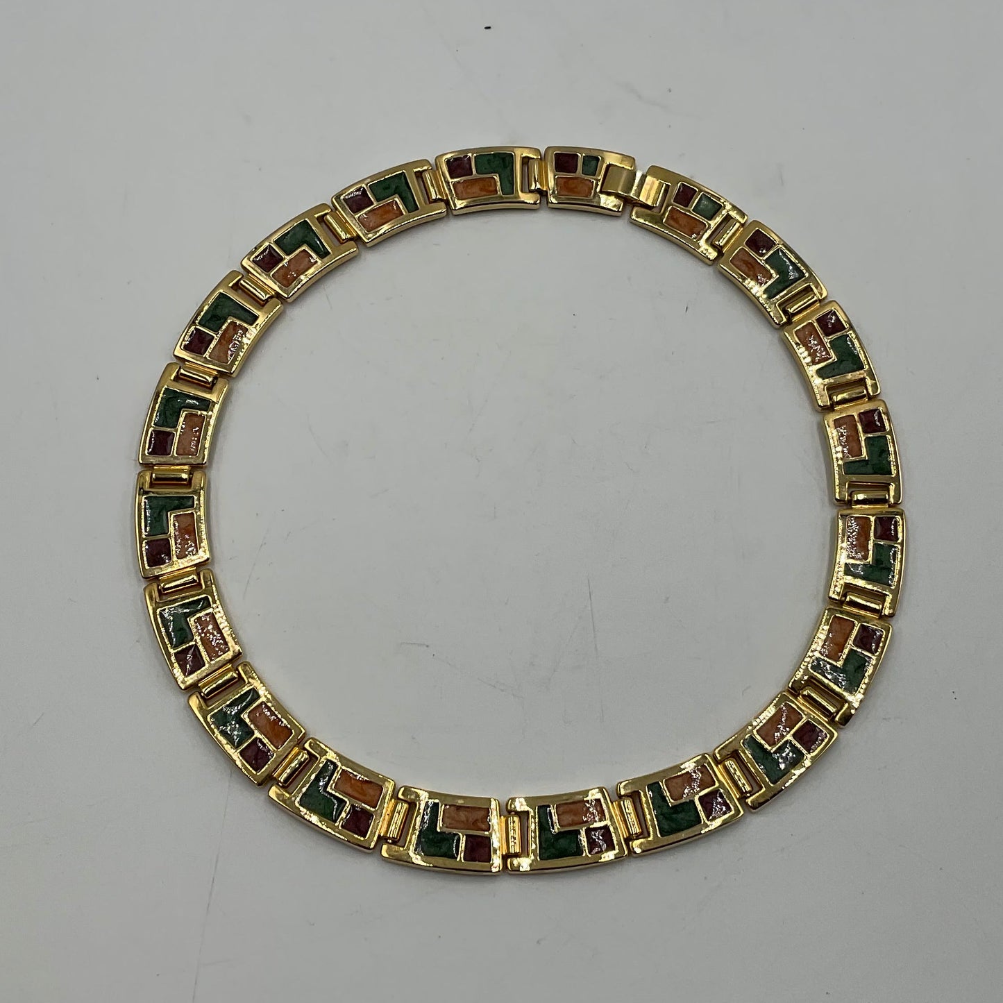 Multi Color Square Charm Neck Band