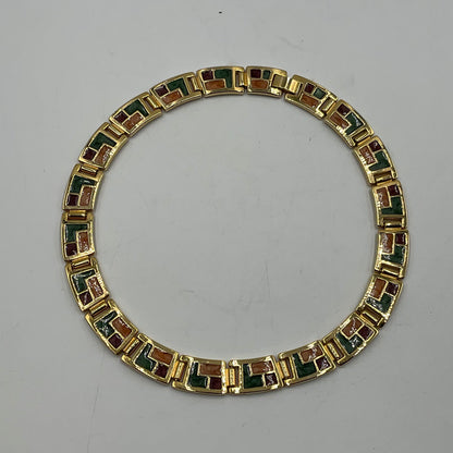 Multi Color Square Charm Neck Band