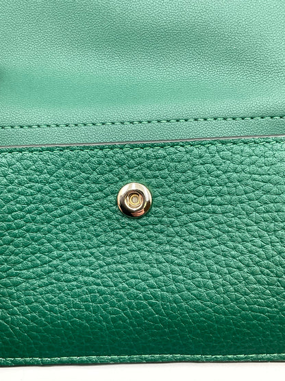 Kate Spade New York Forest Green Pebble Design Leather Wallet