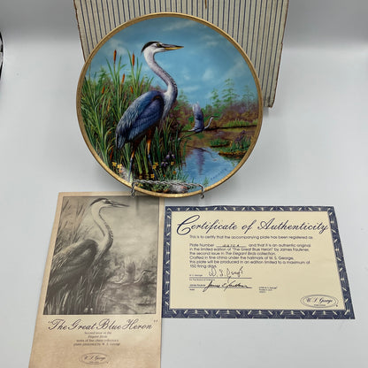 Ready JB W.L.George Fine China The Great Blue Heron By James Faulkner