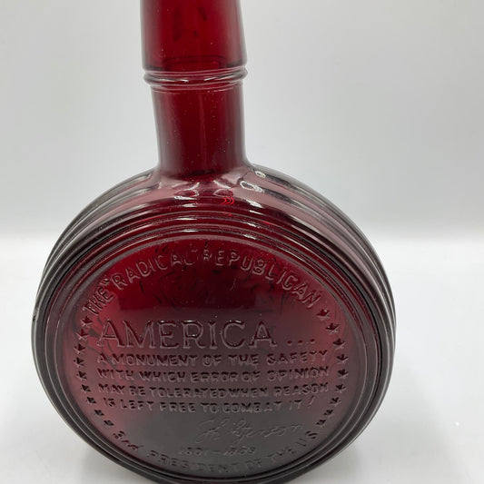 Vintage Wheaton Ruby Red Glass Bottle