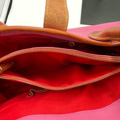 Hot Pink Dooney & Bourke Leather Satchel Shoulder Bag Handbag Purse