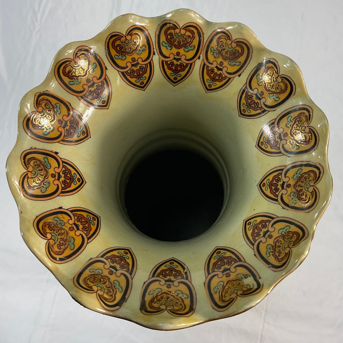 Royal Sasuma Vintage Hand-Painted Porcelain Vase Ornate Japanese Design