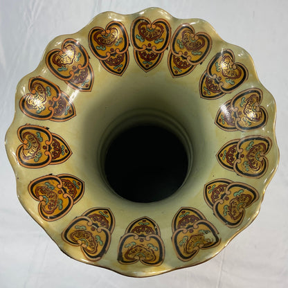 Royal Sasuma Vintage Hand-Painted Porcelain Vase Ornate Japanese Design