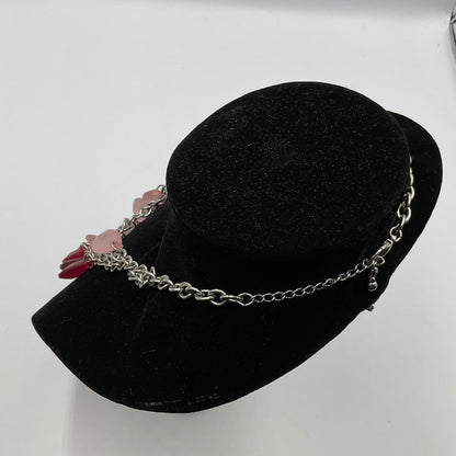 Pink Red Burgundy Tear Drop Dangle Pendants Chain Necklace