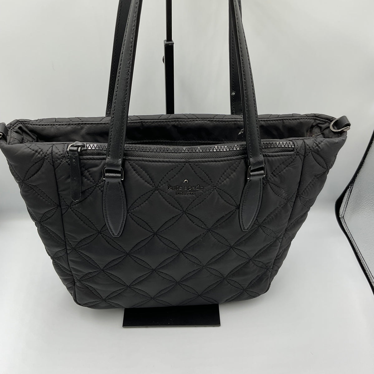 Kate Spade New York Jae Quilted Black Nylon Large Tote Sholder Bag Purse